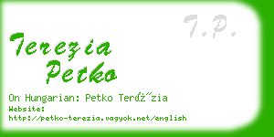 terezia petko business card